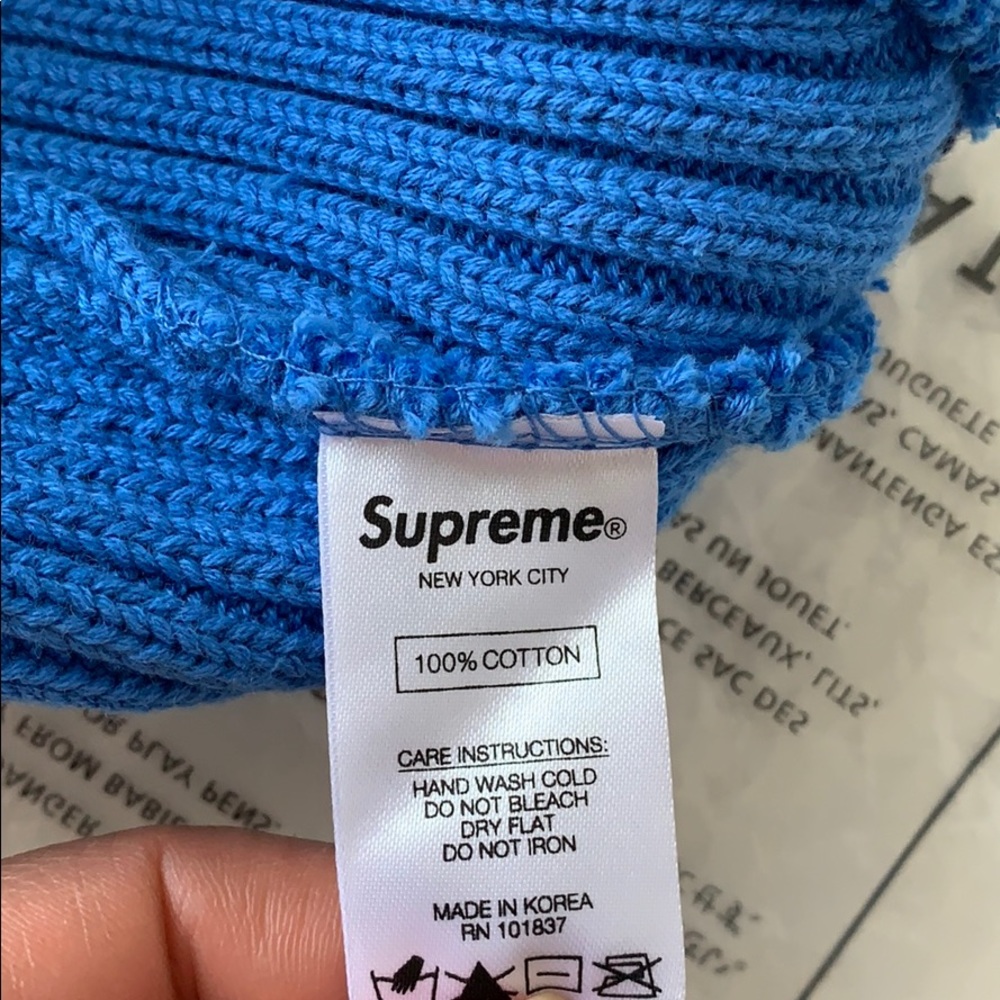 New supreme overdyed  ribbed beanie - Picture 4 of 5